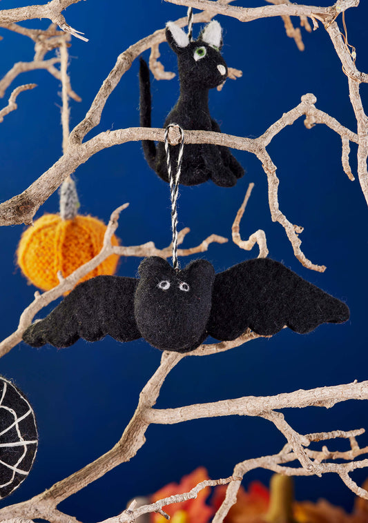 Handmade Felt Bat Halloween Decoration 