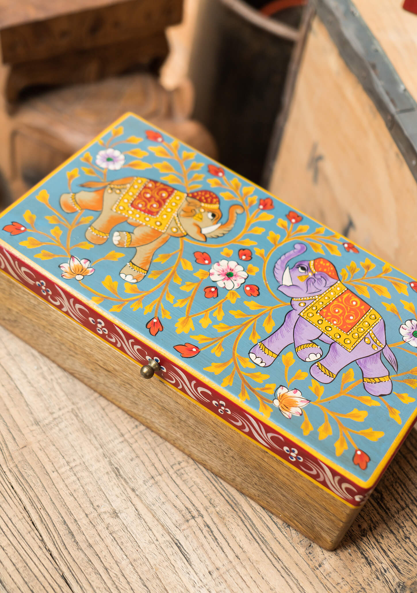 Handmade Wooden Elephant Jewellery Box Set | Sustainable 