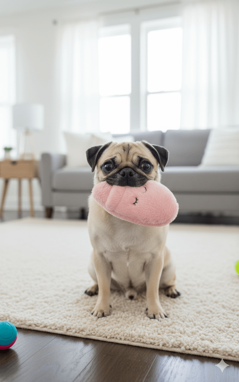 Squeaky Slipper Dog Toy - Plush Toy for Boredom Relief