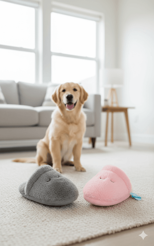 Squeaky Slipper Dog Toy - Plush Toy for Boredom Relief