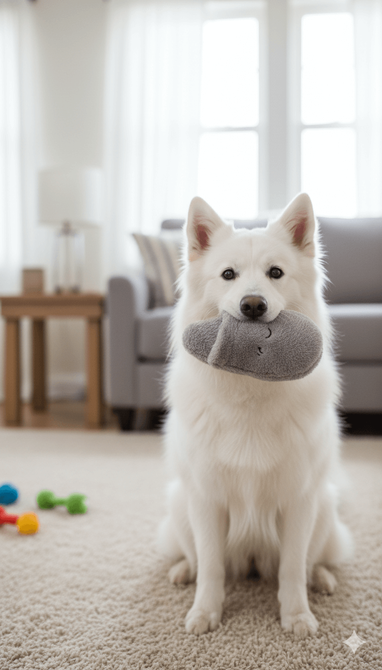 Squeaky Slipper Dog Toy - Plush Toy for Boredom Relief