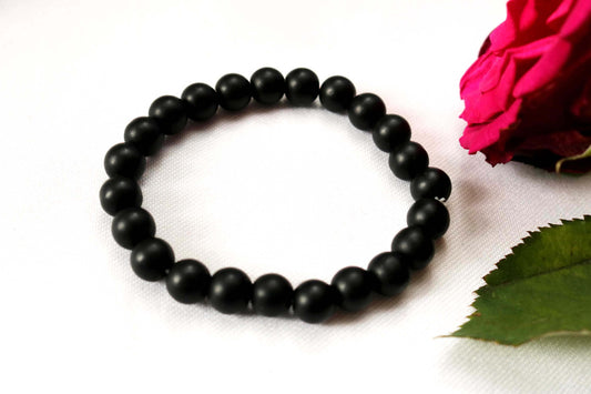 Beaded Bracelet : Discover sophistication with our 8mm Men Black Turquoise Gemstone Bracelet, a perfect gift for him. Handcrafted with care, this versatile piece blends rugged charm with timeless elegance. Ideal for special occasions or daily wear, it's a stylish addition to any ensemble. Shop now at Ethimaart.