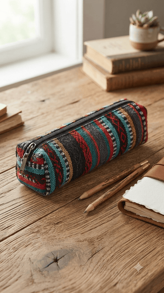 Handmade Zipper Pencil Case - Recycled