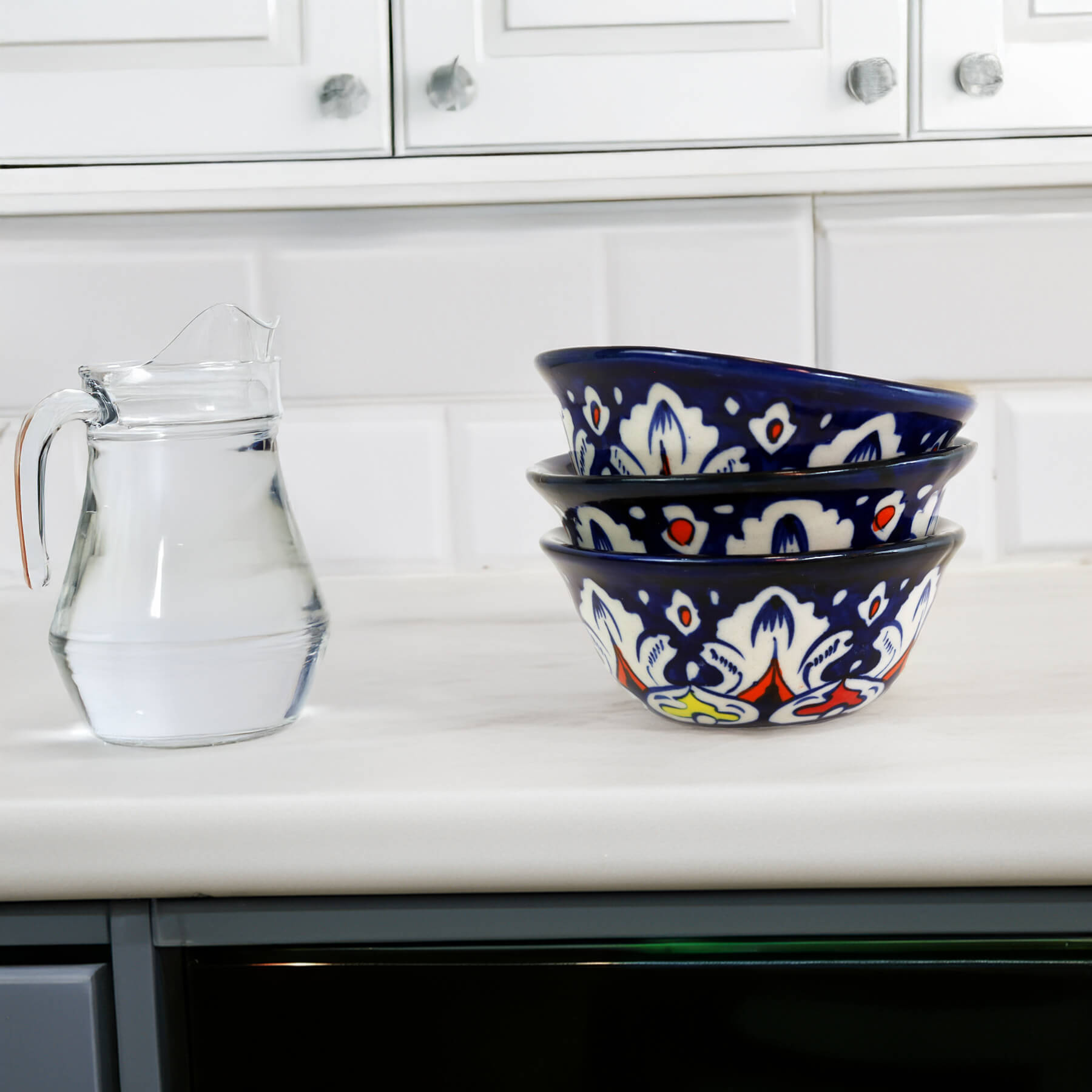 Blue Ceramic Decorative Bowl - Handmade Blue White Pottery