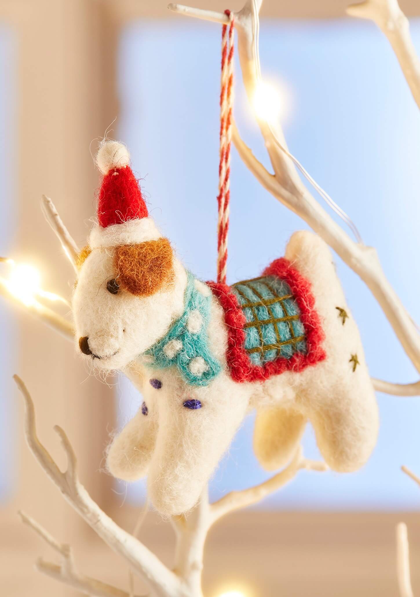 eco friendly felt dog christmas tree deocration handmade
