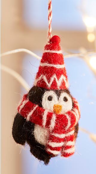 eco friendly felt penguin christmas tree deocration handmade