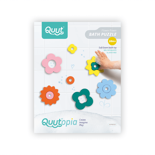 Quutopia Flower Bath Puzzle – 10pc Sensory Foam Water Toy