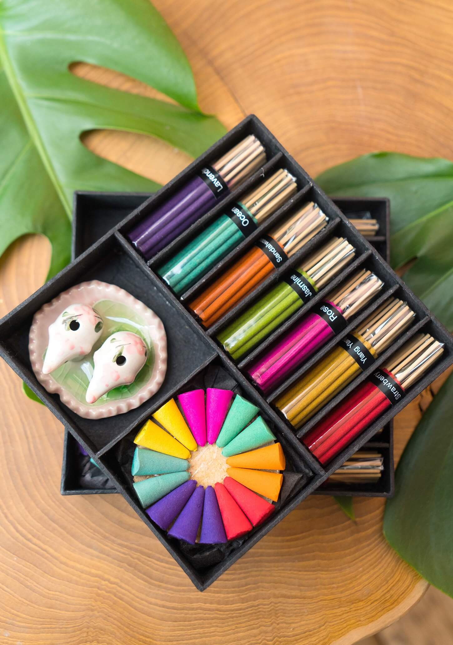 organic natural incense stick incense cones and incense holders gift set 