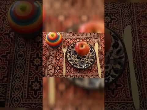 natural dye table cloth handmade by artisans 
