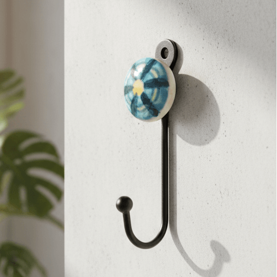 Sturdy blue small key holder for entryway