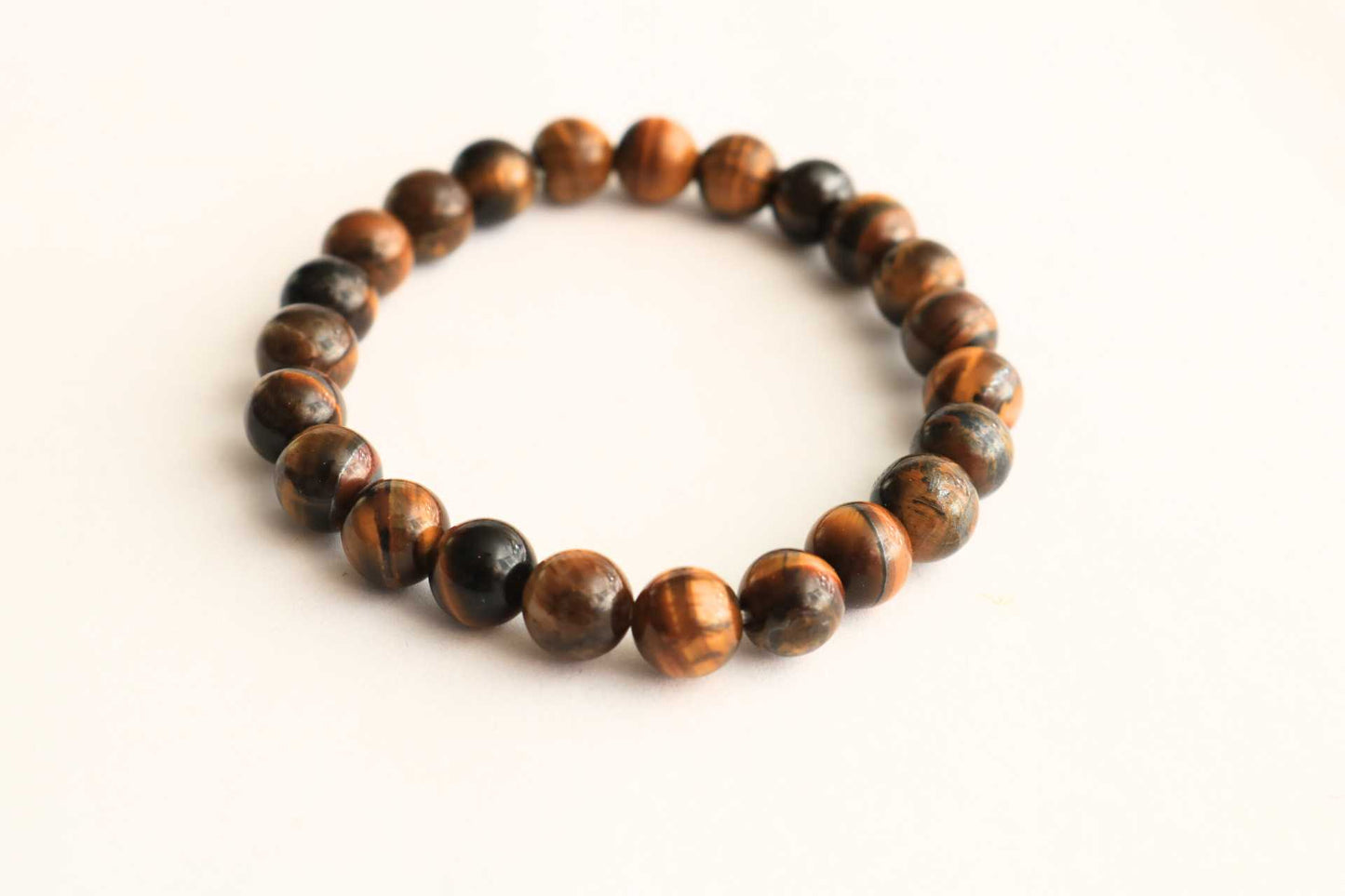 8mm Men's Tiger Eye Gemstone Bracelet