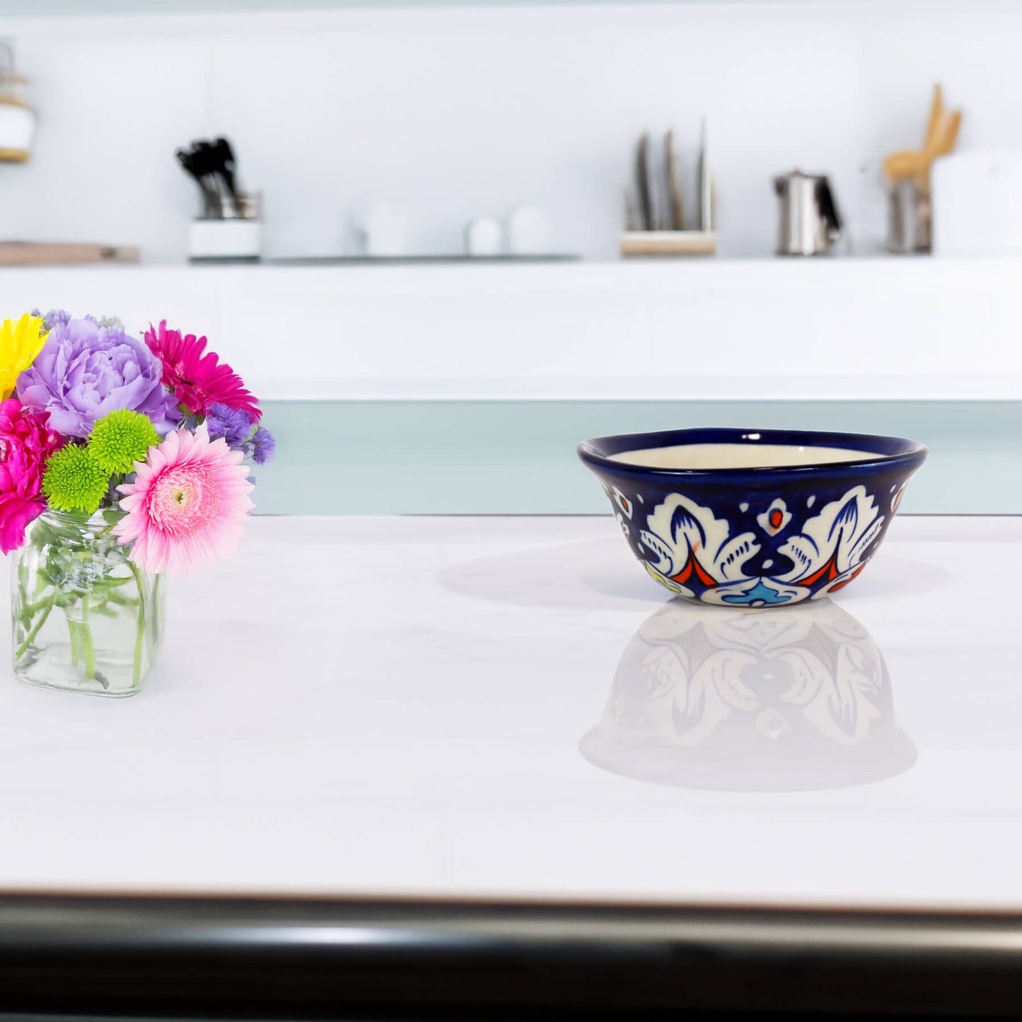 Blue Ceramic Decorative Bowl - Handmade Blue White Pottery