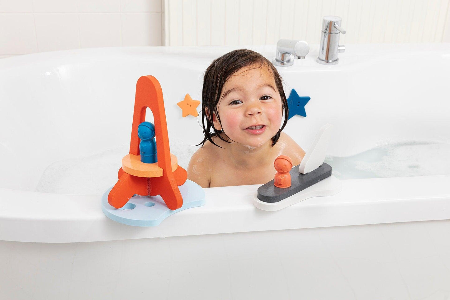 Baby Bath Toys - Rocket And Space Adventure (11 pc)