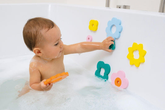 Quutopia Flower Bath Puzzle – 10pc Sensory Foam Water Toy 