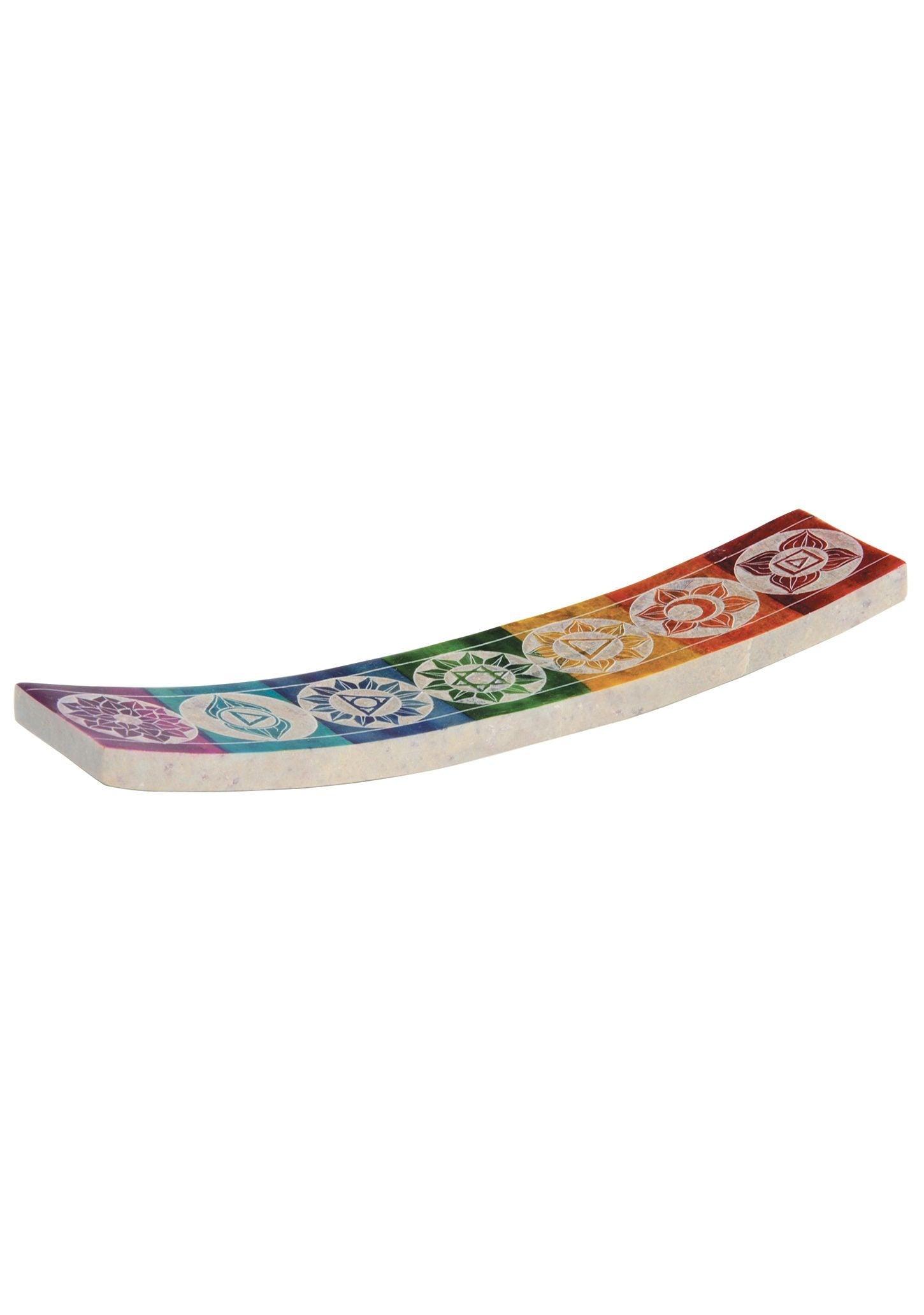 Ceramic Chakra Incense Holder And Ash Catcher - 10 inch