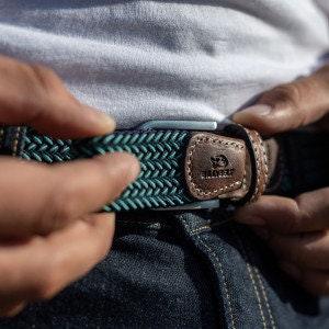 Turquoise Mens Elastic Belt Ethimaart 