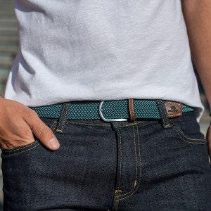 Turquoise Mens Elastic Belt Ethimaart 