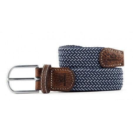 Blue & White Mens Elastic Belt Ethimaart 