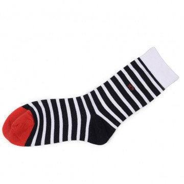 Mens Black & White Stripped Socks Ethimaart 