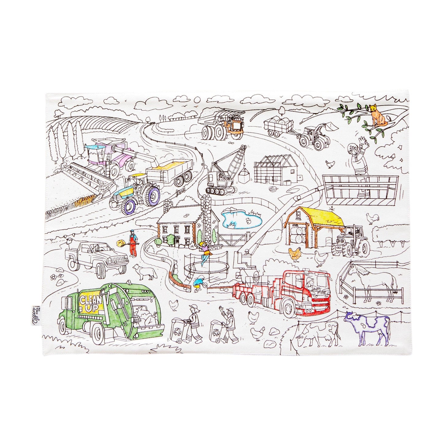 Coloring Activity Gift Set- Wheels Placemat Ethimaart 