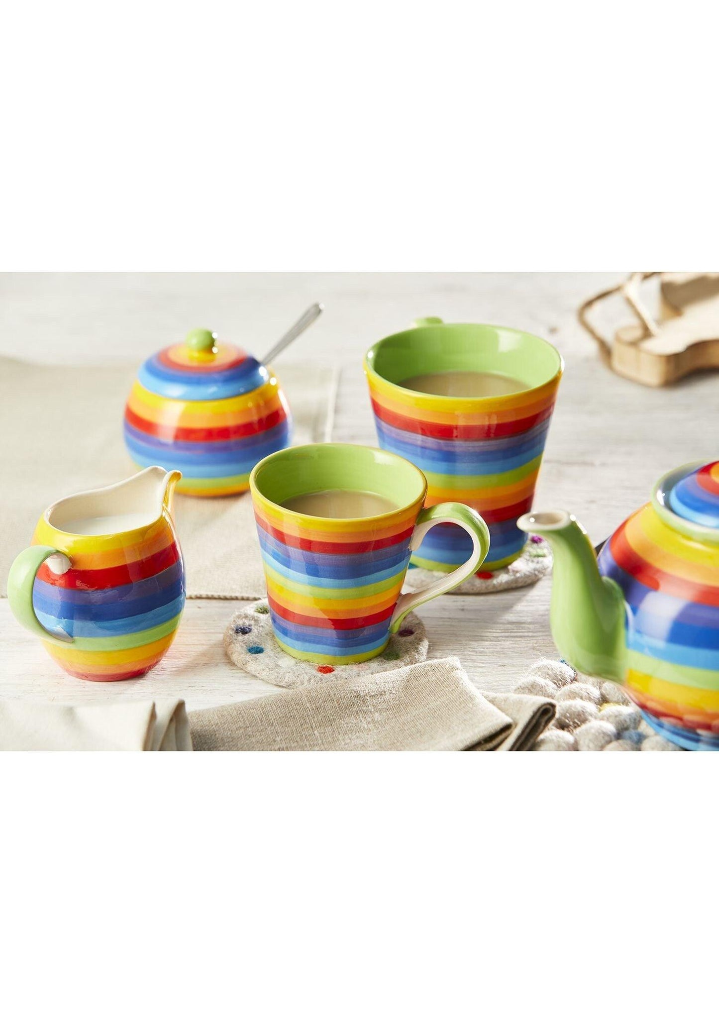 Large Rainbow Ceramic Mugs - Ethimaart 