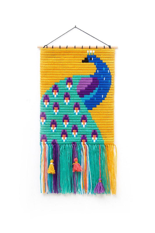 DIY Peacock Wall Art -Needlepoint Craft Kit - Ethimaart 