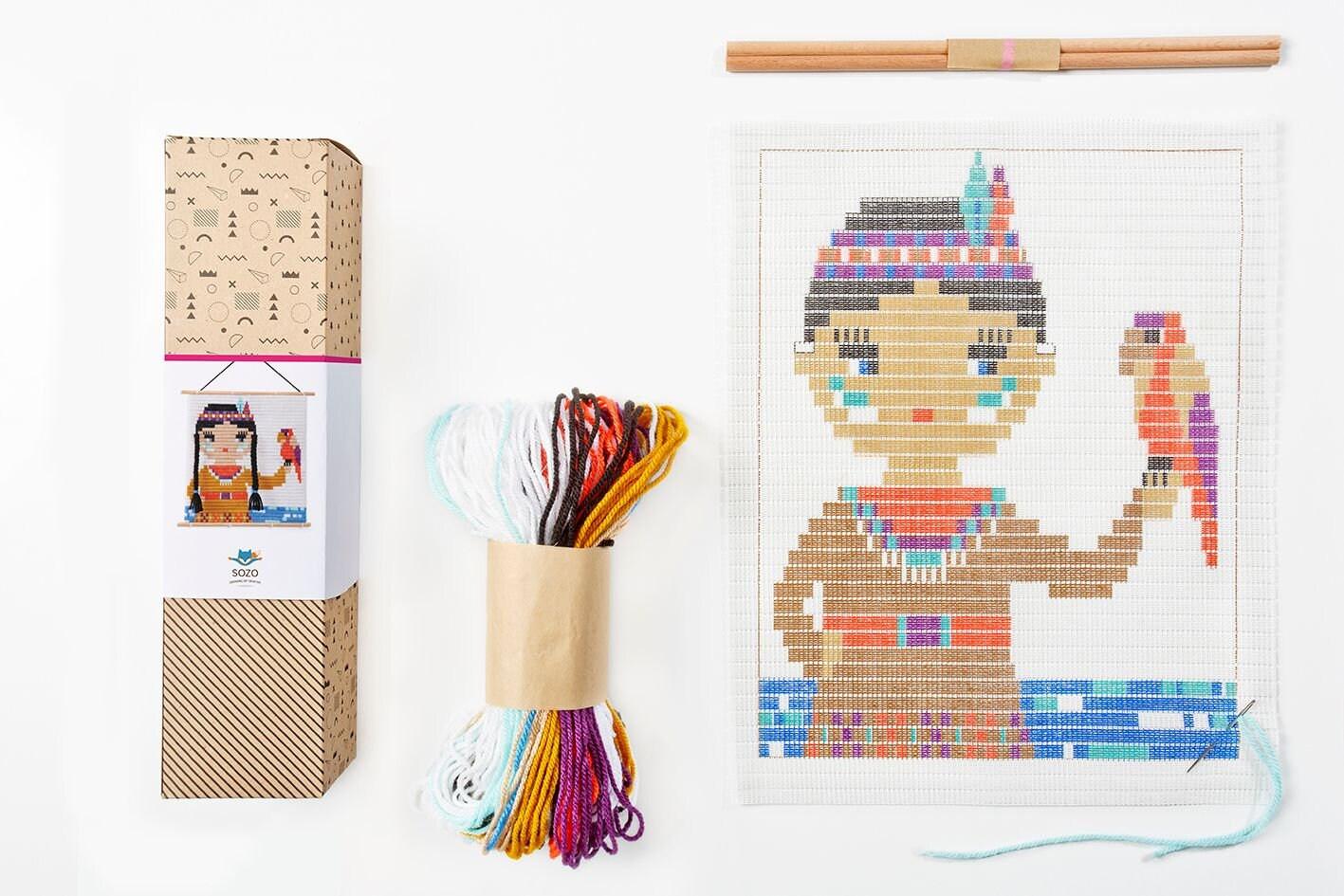 DIY Doll Wall Art- Needlepoint Craft Kit - Ethimaart 