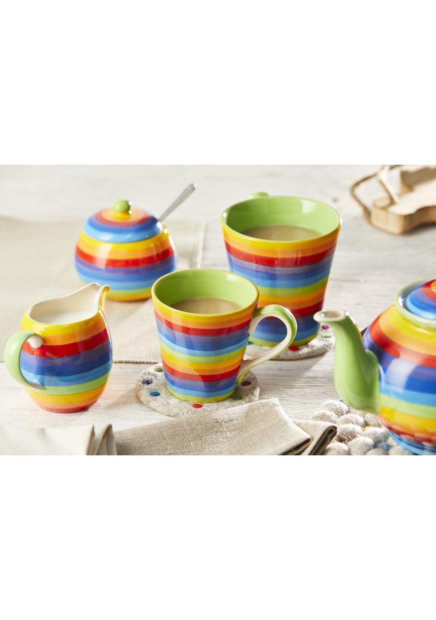 Rainbow Ceramic Sugar Bowl - Ethimaart 