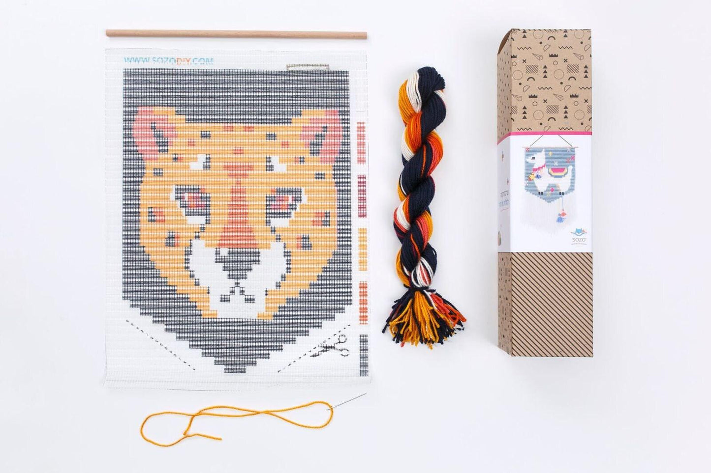 Make Your Own Leopard Wall Art- Needlepoint Craft Kit - Ethimaart 