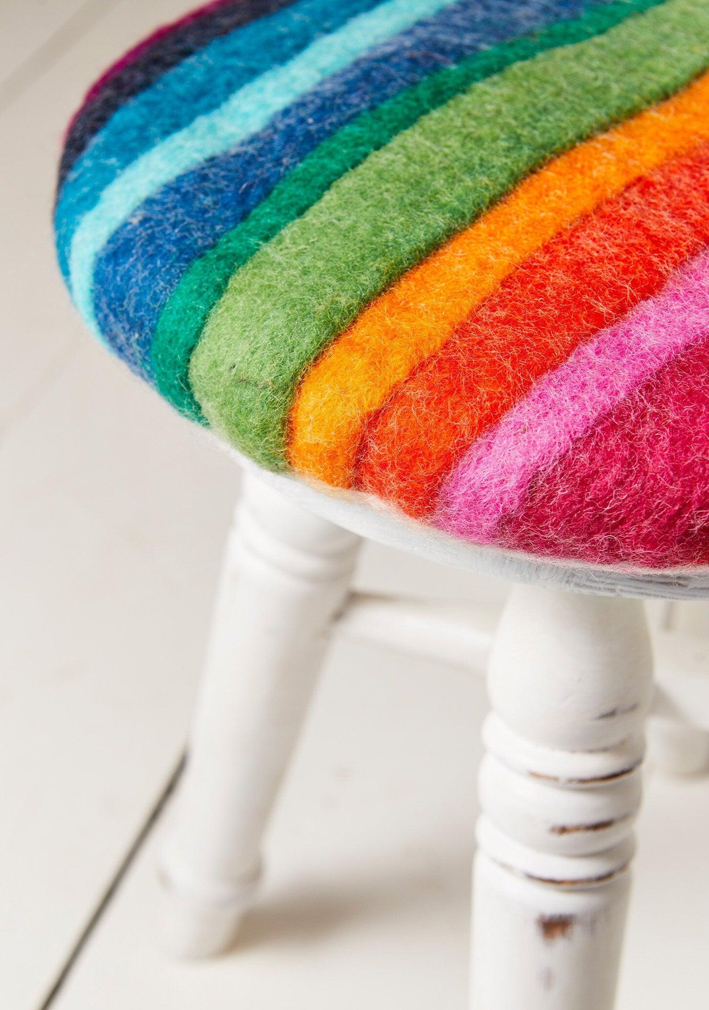 Rainbow Felt Cushion With Stuffing - Ethimaart 