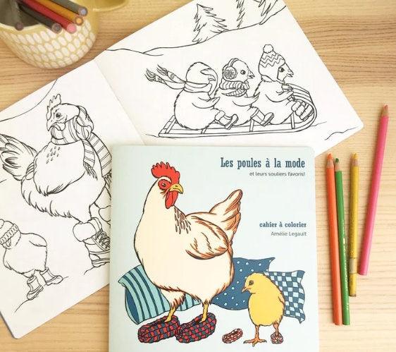 Easter Coloring Books; The Fashionable Hens - Ethimaart 