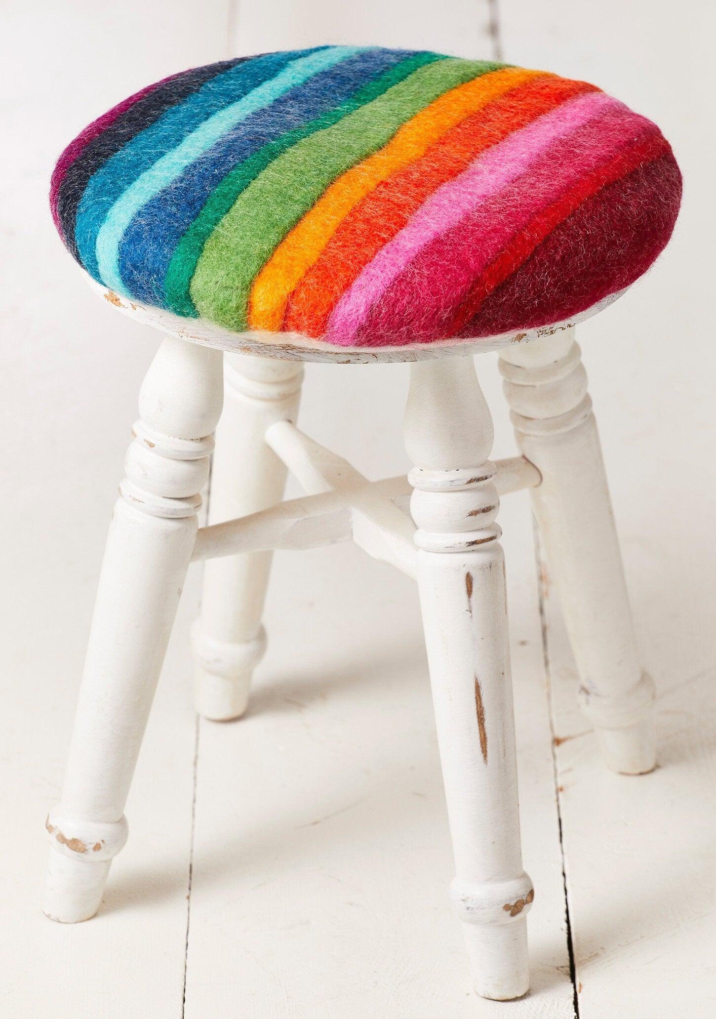 Rainbow Felt Cushion With Stuffing - Ethimaart 