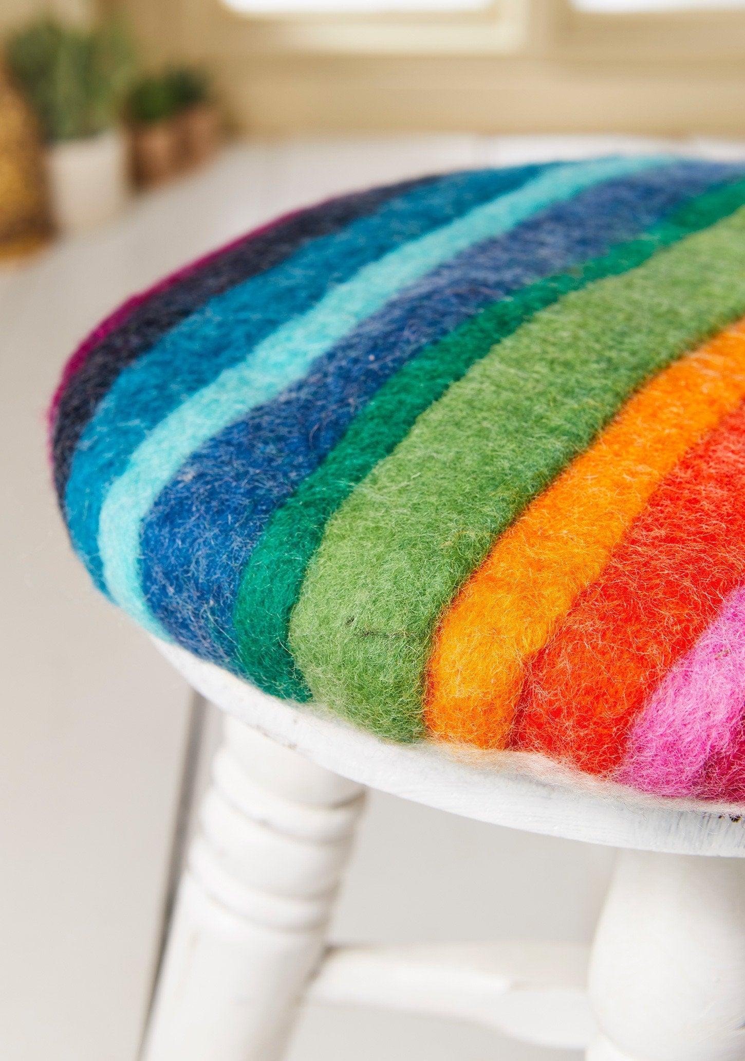 Rainbow Felt Cushion With Stuffing - Ethimaart 