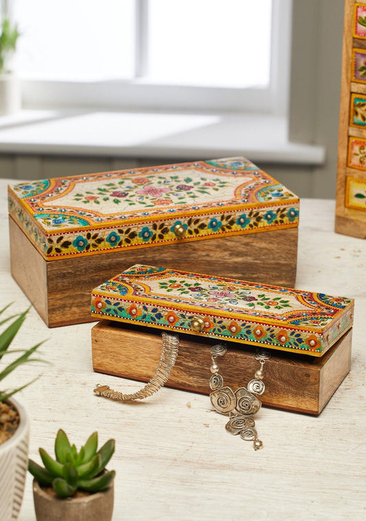 Set of 2 Wooden Jewelry Box -Zaha - Ethimaart 