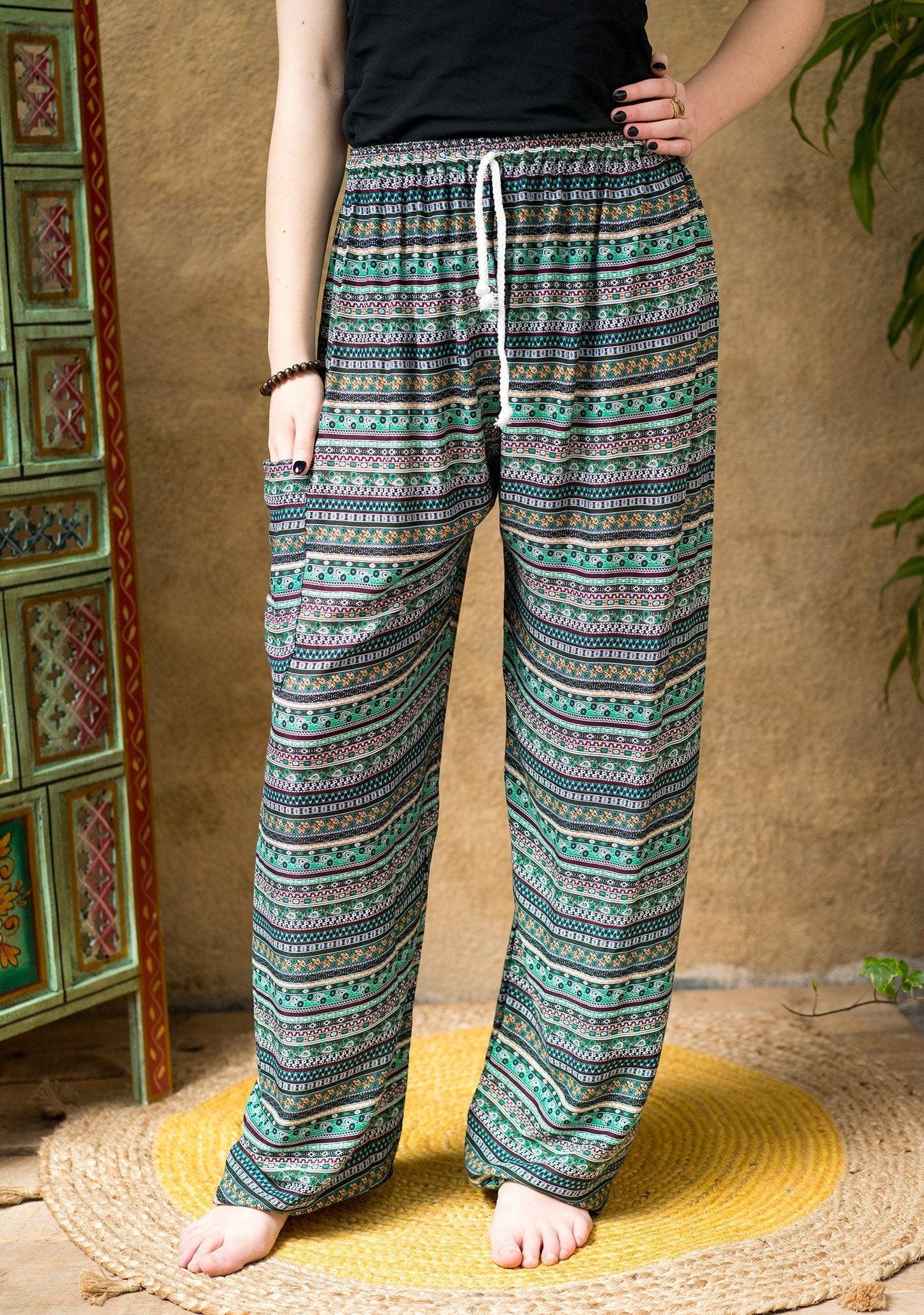 Striped Harem Trousers - Ethimaart 