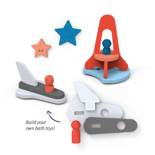 Baby Bath Toys - Rocket And Space Adventure (11 pc)