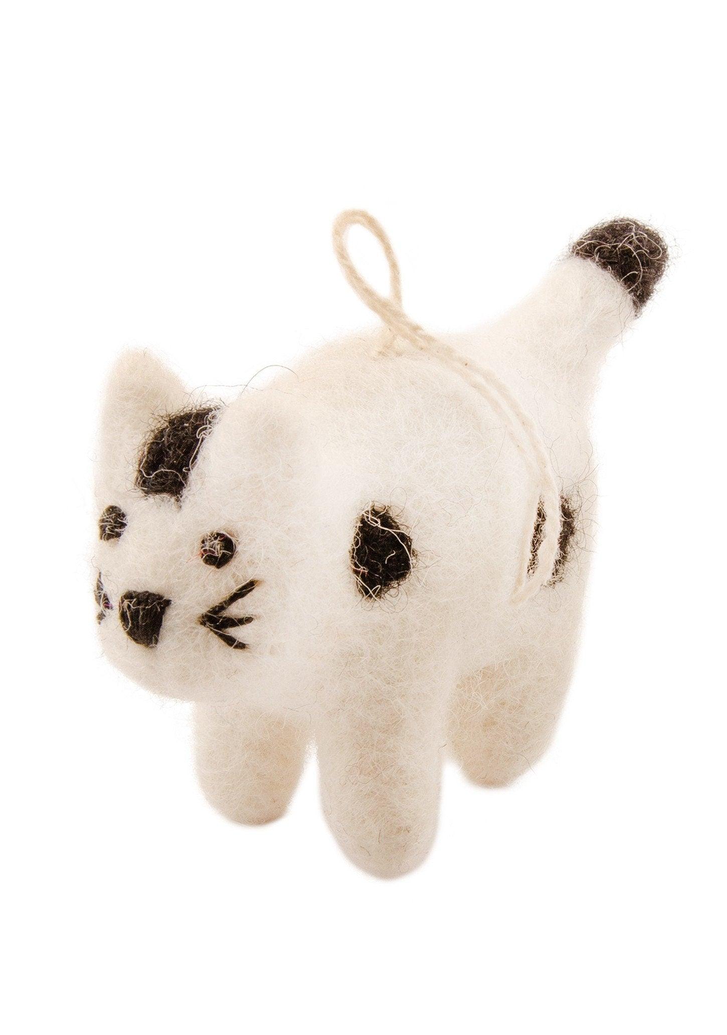 Cute Felt Cat Ornament - Christmas Tree Decoration